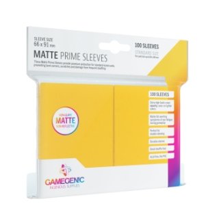 Matte Prime Sleeves Yellow (100 Sleeves)