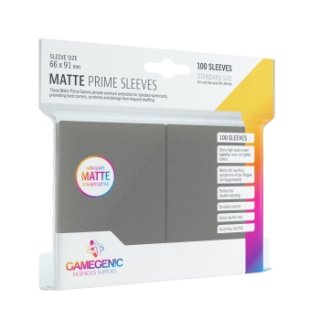 Matte Prime Sleeves Dark Gray (100 Sleeves)