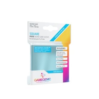 Prime Square-Sized Sleeves 73 x 73 mm - Clear (50 Sleeves)