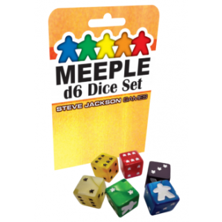 Meeple D6 Dice Set - White (EN)