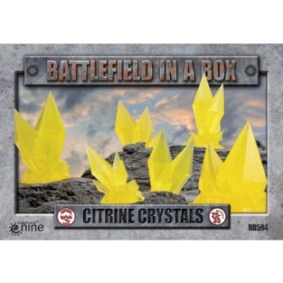 Battlefield In A Box - Citrine Crystals - Yellow - (x6) - 30mm