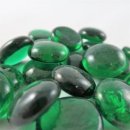 Chessex Gaming Glass Stones in Tube - Crystal Dark Green...