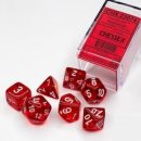 Chessex Translucent 7-Die Set - Red/white