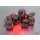 Chessex Translucent 16mm d6 with pips Dice Blocks (12 Dice) - Smoke w/red
