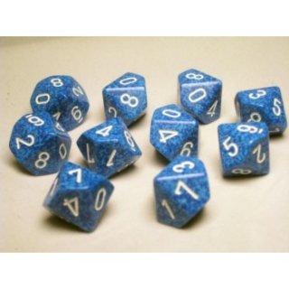 Chessex Speckled Ten d10 Set - Water