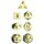 Chessex Opaque 7-Die Sets - Ivory w/black