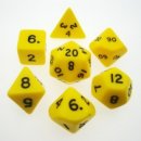 Chessex Opaque 7-Die Sets - Yellow w/black