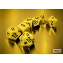Chessex Opaque 7-Die Sets - Yellow w/black
