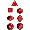 Chessex Opaque 7-Die Sets - Red w/white