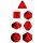Chessex Opaque 7-Die Sets - Red w/black