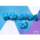 Chessex Opaque 7-Die Sets - Light Blue w/white