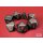 Chessex Opaque 7-Die Sets - Black w/red