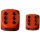 Chessex Opaque 16mm d6 with pips Dice Blocks (12 Dice) - Orange w/black