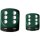 Chessex Opaque 16mm d6 with pips Dice Blocks (12 Dice) - Green w/white