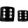 Chessex Opaque 16mm d6 with pips Dice Blocks (12 Dice) - Black w/white