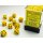 Chessex Opaque 12mm d6 with pips Dice Blocks (36 Dice) - Yellow w/black