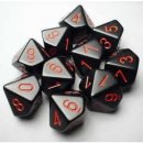 Chessex Opaque Ten d10 Set - Black/red