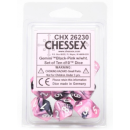 Chessex Gemini Ten d10 Sets - Black-Pink w/white