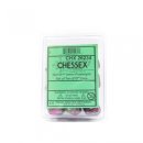 Chessex Gemini Ten d10 Sets - Green-Purple w/gold