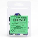 Chessex Gemini Ten d10 Sets - Blue-Green w/gold