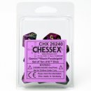 Chessex Gemini Ten d10 Sets - Black-Purple w/gold