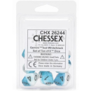 Chessex Gemini Ten d10 Sets - White-Teal w/black