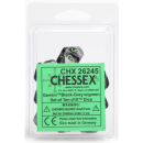 Chessex Gemini Ten d10 Sets - Black-Grey w/green