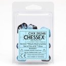 Chessex Gemini Ten d10 Sets - Black-Shell w/white