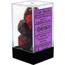Chessex Gemini 7-Die Set - Purple-Red w/gold