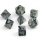 Chessex Gemini 7-Die Set - Black-Grey w/green