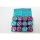 Chessex Gemini 16mm d6 with pips Dice Blocks (12 Dice) - Purple-Teal w/gold