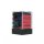 Chessex Gemini 12mm d6 Dice Blocks with pips Dice Blocks (36 Dice) - Black-Starlight w/red