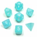 Chessex Frosted 7-Die Set - Teal w/white