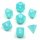 Chessex Frosted 7-Die Set - Teal w/white