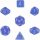 Chessex Frosted 7-Die Set - Blue w/white