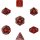 Chessex Vortex 7-Die Set - Burgundy w/gold