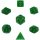 Chessex Vortex 7-Die Set - Green w/gold