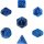 Chessex Vortex 7-Die Set - Blue w/gold