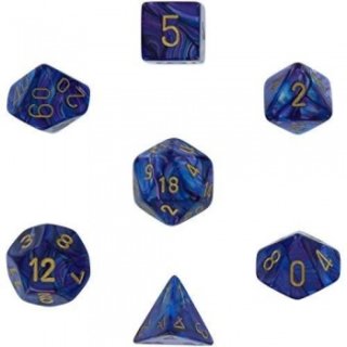 Chessex Lustrous 7-Die Set - Purple w/gold