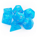 Chessex Luminary 7-Die Set - Sky w/silver