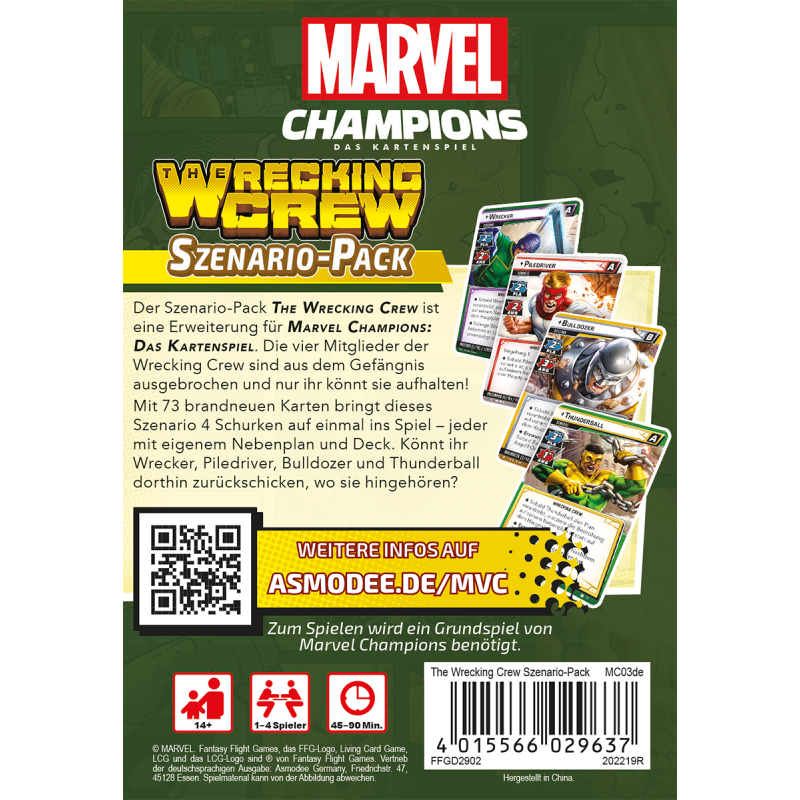 Marvel Champions The Wrecking Crew Erweiterung DE Das Kartenspiel 