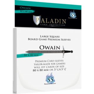 Paladin Sleeves - Owain Premium Large Square 80x80mm (55 Sleeves)