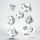 Classic RPG White & Black Dice Set (7)