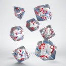 Classic RPG Translucent & Blue-Red Dice Set (7)
