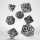 Forest 3D White & Black Dice Set (7)