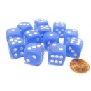 Chessex 16mm d6 with pips Dice Blocks (12 Dice) - Frosted...