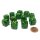 Chessex 16mm d6 with pips Dice Blocks (12 Dice) - Vortex Green w/gold