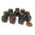 Chessex 16mm d6 with pips Dice Blocks (12 Dice) - Velvet Black w/red