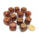 Chessex 16mm d6 with pips Dice Blocks (12 Dice) - Glitter...