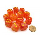 Chessex 16mm d6 with pips Dice Blocks (12 Dice) - Ghostly...